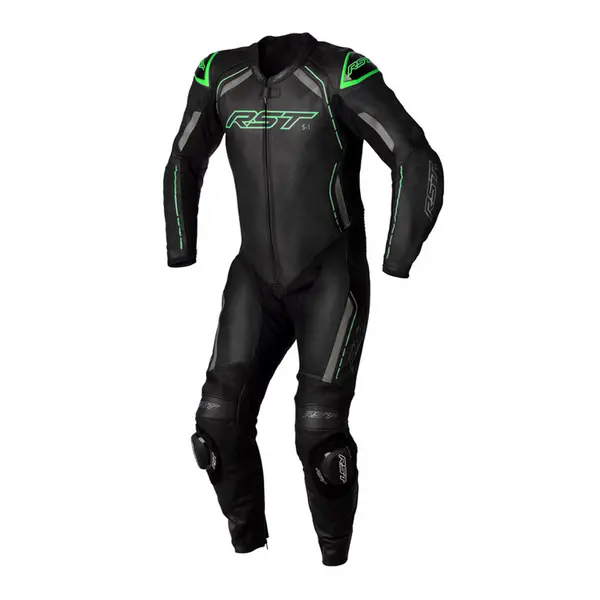 Image of RST S1 CE Leather One Piece Suit Black Green Size 46