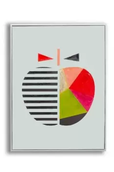 Image of Hand Finished 'A Slice of Apple' Framed Print Abstract Wall Art - (W)62.5cm x (H)82.5cm x (D) 5cm
