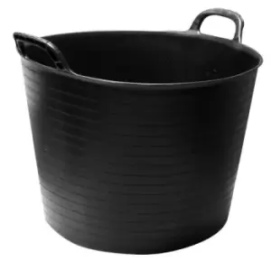 Image of 42L Black Flexi Plastic Tub / Bucket for Household and Garden