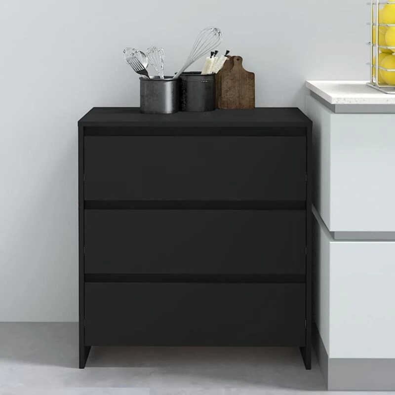 Image of VIDAXL Sideboard Black 70x41x75cm Engineered Wood Vidaxl 8720286835203