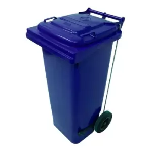 Image of 80L Pedal Operated Red Wheelie Bin - conforms to RAL, DIN, AFNOR and draft CEN standards