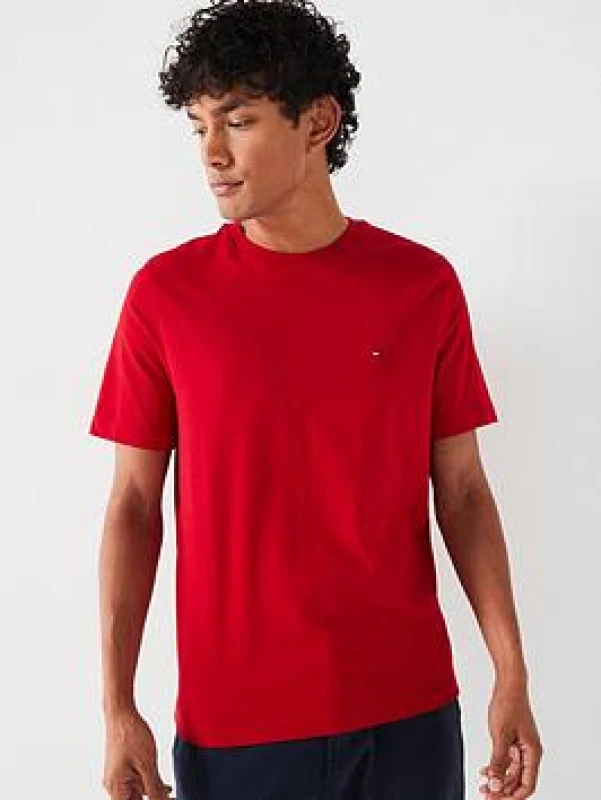 Image of Tommy Hilfiger Thick T-Shirt, Regular Fit Red Men S;XXL;XL;L;M