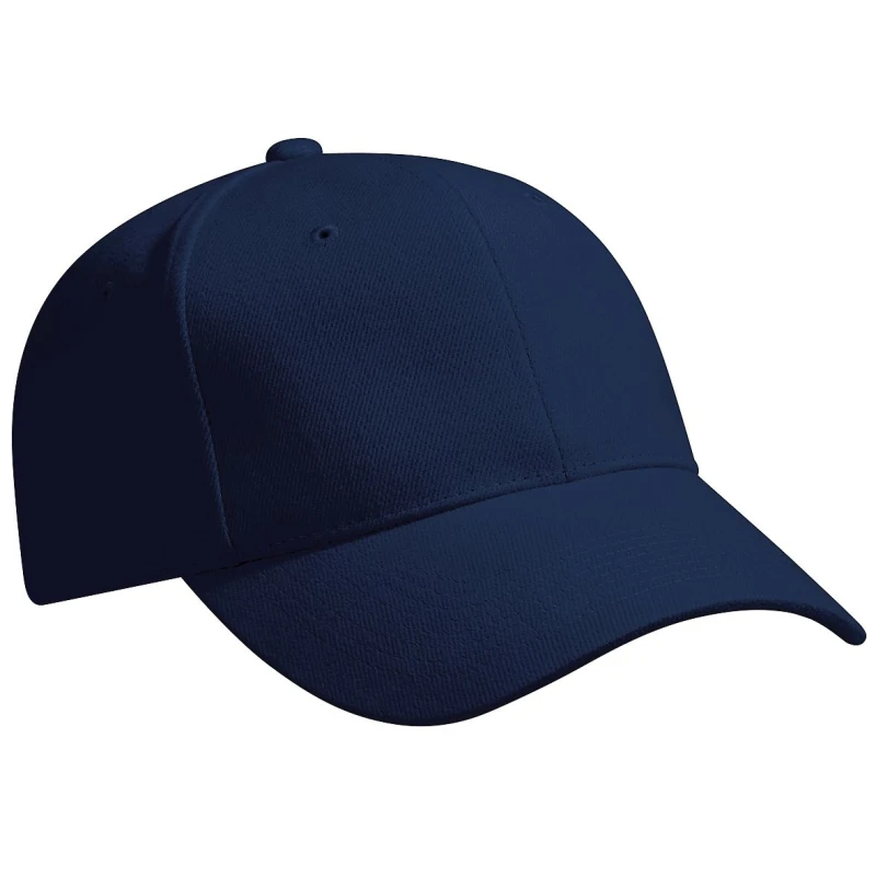 Image of Beechfield Beechfield Men Pro-Style Heavy Brushed Cotton Baseball Cap Headwear Pack of 2 in Mid Navy Mid Navy One Size Male 5059269088415