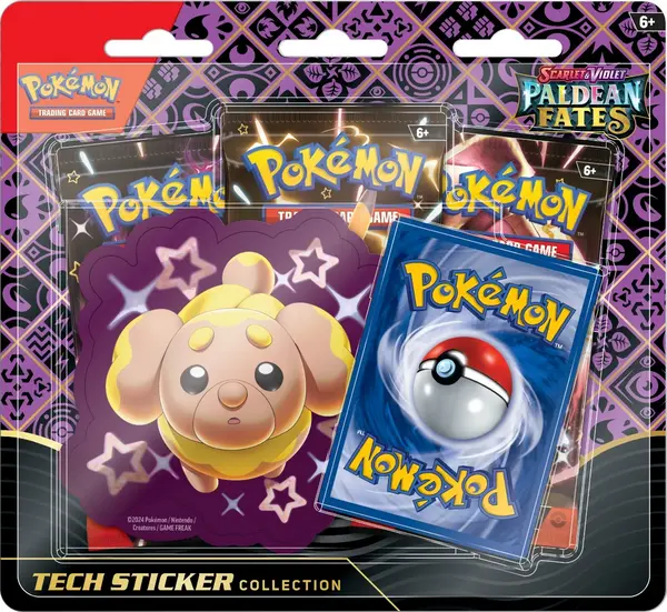 Image of Pokemon Trading Card Game: Scarlet & Violet 4.5 Paldean Fates Fidough Tech Sticker Collection