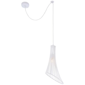 Image of Maytoni Lighting - Ginger And Fred Cage Ceiling Pendant Lamp White, 1 Light, E14