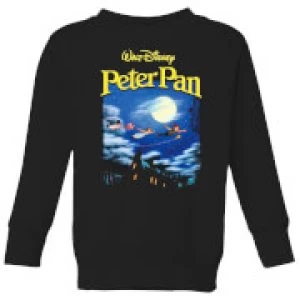 Image of Disney Peter Pan Cover Kids Sweatshirt - Black - 5-6 Years