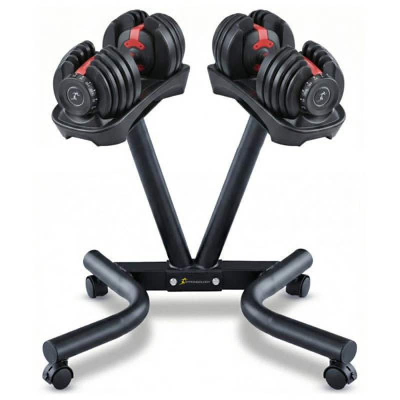 Image of Centurion Supports Strongology Relentless24 Adjustable Dumbbell Pair (2.5-24Kg) And Powerdock Stand 15-In-1 Quick-Select Weights Home Gym Bundle
