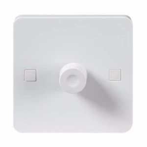 Image of KnightsBridge Pure 9mm 40-400W White 1G 2 Way 230V Electric Dimmer Switch