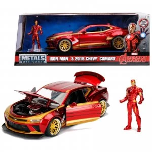Image of Jada Toys Marvel Iron Man 2016 Chevy Camaro Ss 1:24