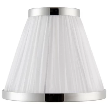 Image of Interiors - White And Nickel Eight Inch Shade, E14