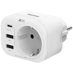 Image of Hama 00223342 Wireless in-line socket + USB White