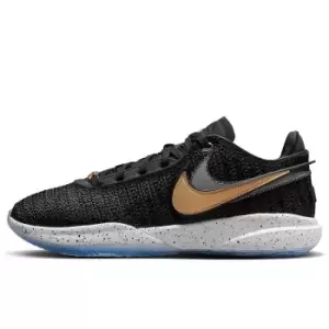 Image of Nike Lebron 20 Fab 5, Black/Metallic Gold-White-Pure Platinum, size: 9, Male, Basketball Performance, DJ5423-003