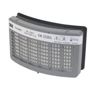Image of 3M TR 3800E Particulate Nuisance Level Organic Vapour Filter Grey for TR 302E Powered Air Turbo Unit 5 Pack