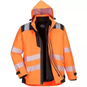 Image of PW365OBRM - sz m PW3 Hi-Vis 3-in-1 jacket Orange/Black - Orange/Black - Portwest