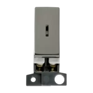 Image of Click Scolmore MiniGrid 13A Double-Pole Key Switch Ingot Module Black Nickel - MD046BN