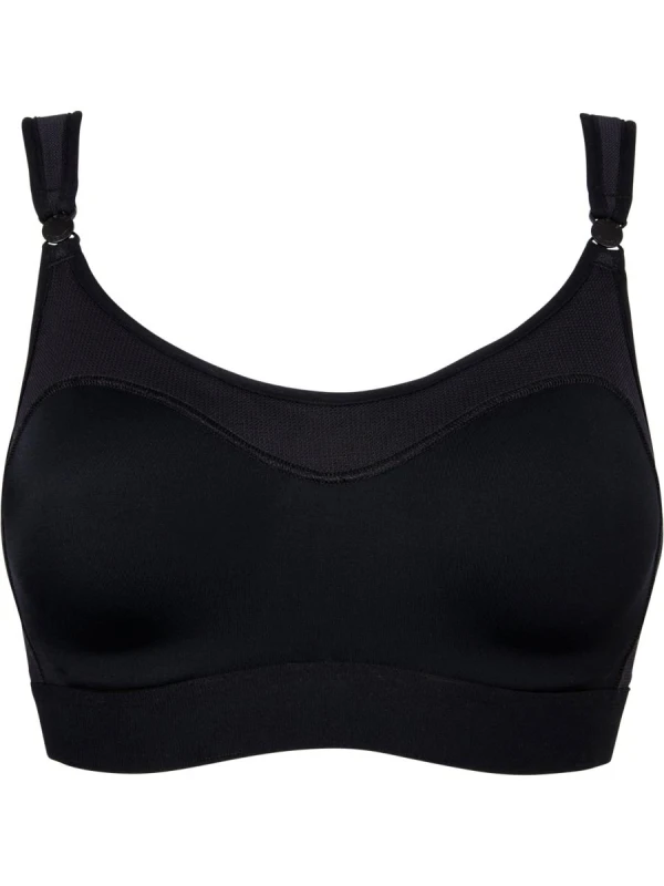 Image of Berlei Womens Ultimate Performance Crop Top - Black Size: 40DD Black Female 40DD