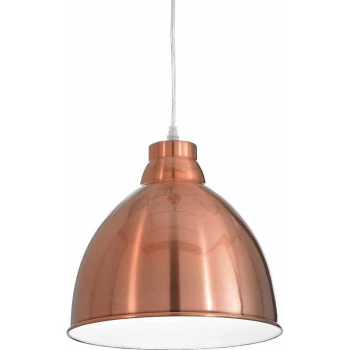 Image of Ideal Lux Lighting - Ideal Lux Navy - 1 Light Dome Ceiling Pendant Copper, E27