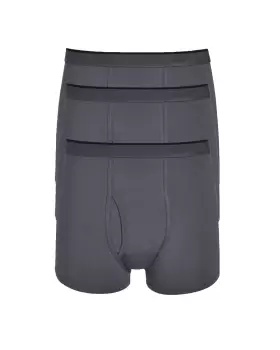 Image of Cotton Traders Mens 3 Pack Supersoft Trunks in Black