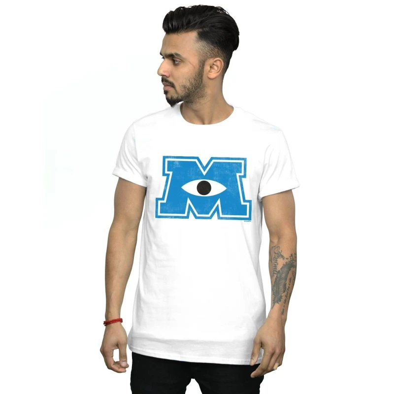 Image of Disney Men Monsters University Monster M T-Shirt in White Size: Small White S Male 5059568057051