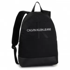 Image of Calvin Klein Jeans Womens Nylon Logo Backpack - Black