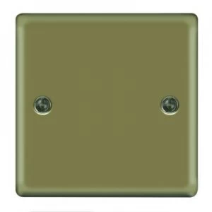 Image of Wickes Single Raised Blanking Plate - Pearl Nickel