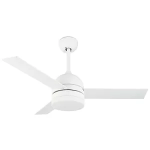 Image of LEDS C4 Forlight Inca Ceiling Fan White Wood with LED 18W 3000K 1042lm