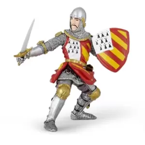 Image of PAPO Fantasy World Tournament Knight Toy Figure, Three Years or Above, Silver/Red (39800)