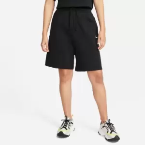 Image of Nike Nsw Essential Fleece Heritage Shorts Womens, Black/White, Female, Shorts, DM6123-010