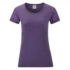Image of Fruit Of The Loom Ladies/Womens Lady-Fit Valueweight Short Sleeve T-Shirt (2XL) (Heather Purple)