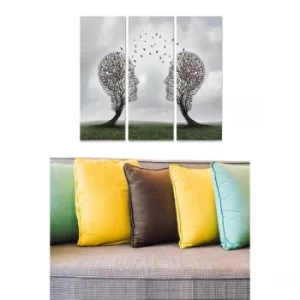 Image of MDF407475370 Multicolor Decorative MDF Painting (3 Pieces)