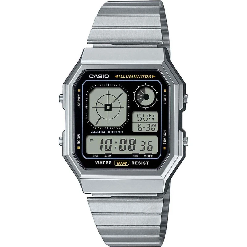 Image of Casio A130WE-1AEF Vintage Illuminator (33.9mm) Digital Watch