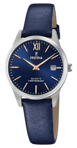 Image of Festina Watch Two Hands Date Ladies - Blue FST-088