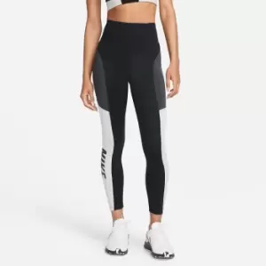 Image of One Cropped Sports Leggings in Colour Block Print