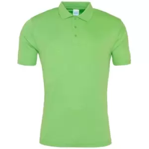 Image of AWDis Just Cool Mens Smooth Short Sleeve Polo Shirt (XS) (Lime)