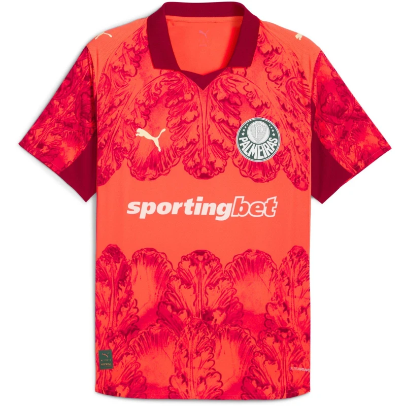 Image of Puma x KidsSuper Palmeiras Authentic Goalkeeper Shirt 2025 2026 Adults Glowing Red male S