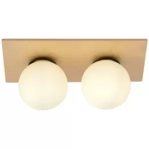 Image of Emibig Kenzo Brown Globe Ceiling Light 2x E14