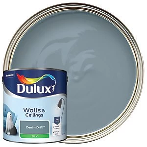 Image of Dulux Walls & Ceilings Denim Drift Silk Emulsion Paint 2.5L