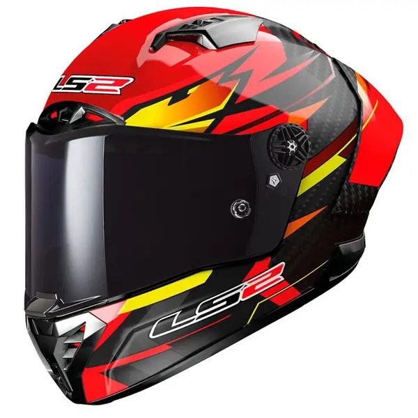 Image of LS2 FF805 Thunder GP Aero Fire Red Black Full Face Helmet Size 2XL