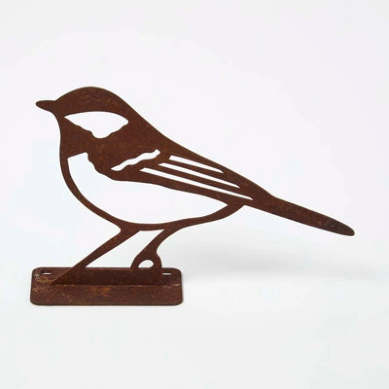 Image of Homescapes Steel Great Tit Fence Topper