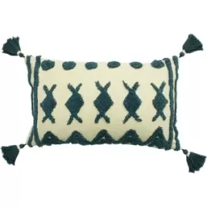 Image of Furn Esme Cushion Cover (One Size) (Teal)