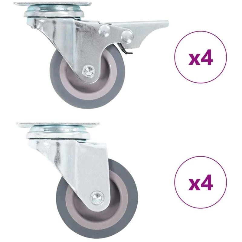 Image of VIDAXL 8 pcs Swivel Casters 50 mm Vidaxl 8719883717036