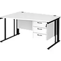 Image of Dams International Wave Desk MCM14WLP3KWH 1,400 x 725 x 800 - 990 mm