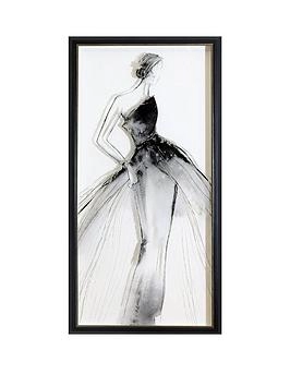 Image of Arthouse Glitter Lady Grace Framed Print 87.5cm x 48.5cm x 8cm