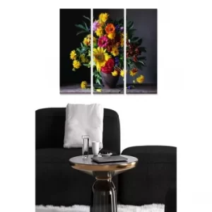 Image of MDF8097186 Multicolor Decorative MDF Painting (3 Pieces)