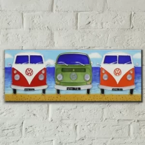 Image of 3 campervans in a row 6x16 Tile