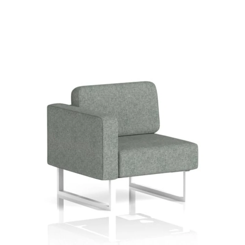 Image of Brixworth Modular Seating Right Unit with White in Rivet Fabric - Prime