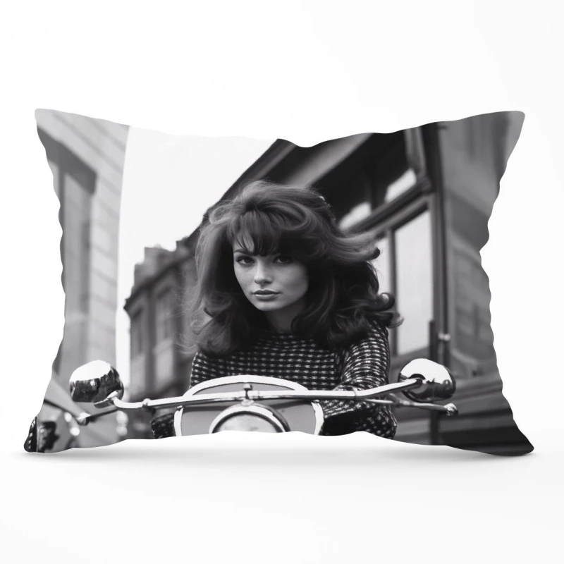 Image of Warren Reed - Designer 1960 Riding Out Cushions in Black Size: 45cm x 45cm Black Unisex 45cm x 45 cm