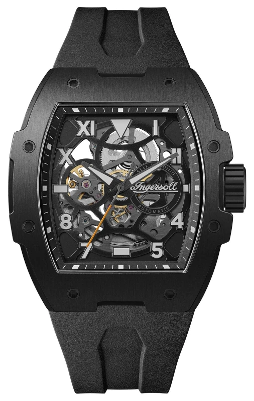 Image of Ingersoll I15302 THE PLAY Automatic (45.2mm) Black Skeleton Watch