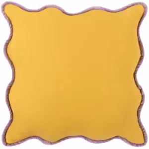 Image of Heya Home Wiggle Ready Filled Cushion Yellow/Lilac