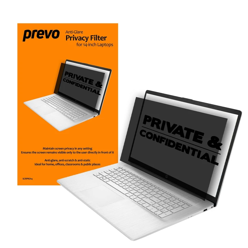 Image of PREVO PREVO 14-Inch Anti-Glare Laptop Privacy Screen Filter, Anti-Peep, Anti-Static 35.6cm (14") Frameless display privacy filter SCRPRO14